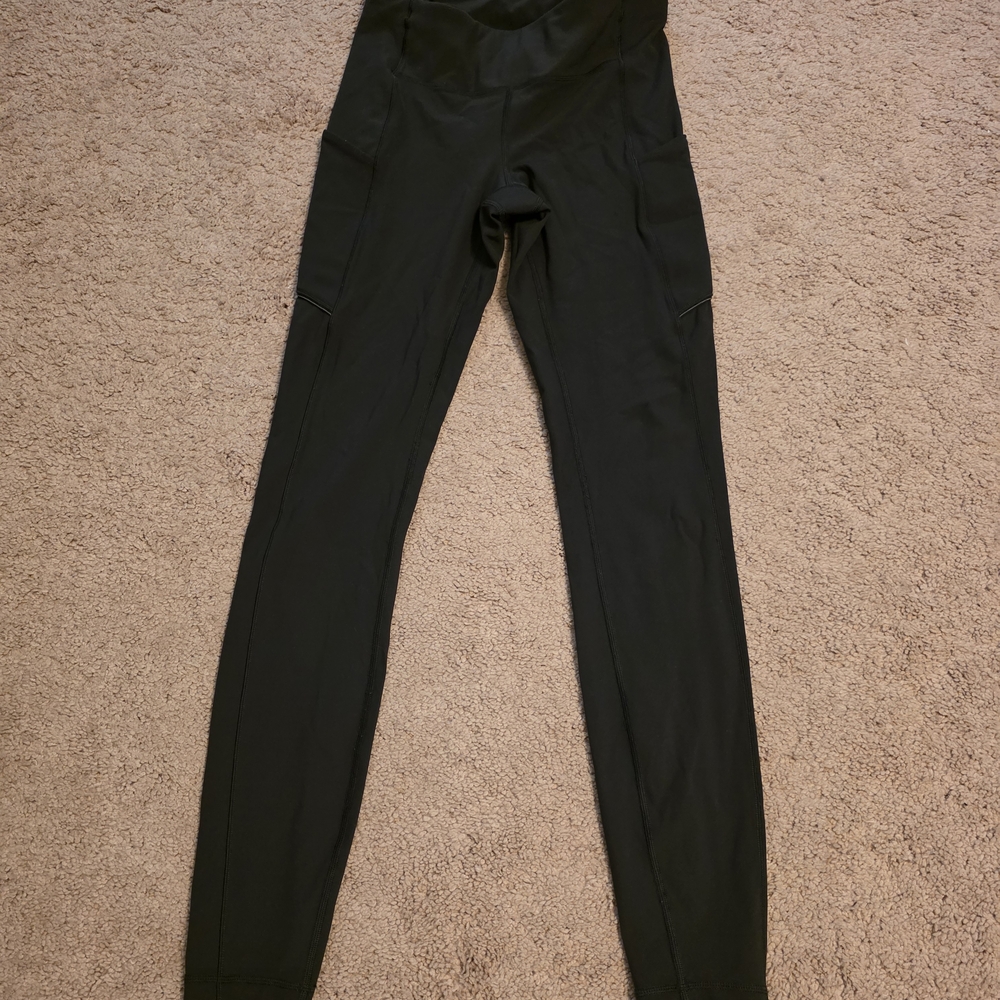 Lululemon Athletica Darl Green/dark Olivish Color Leggings.